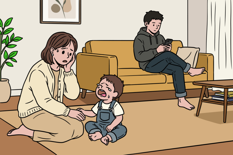 saat anak rewel dan pasangan menjauh 1